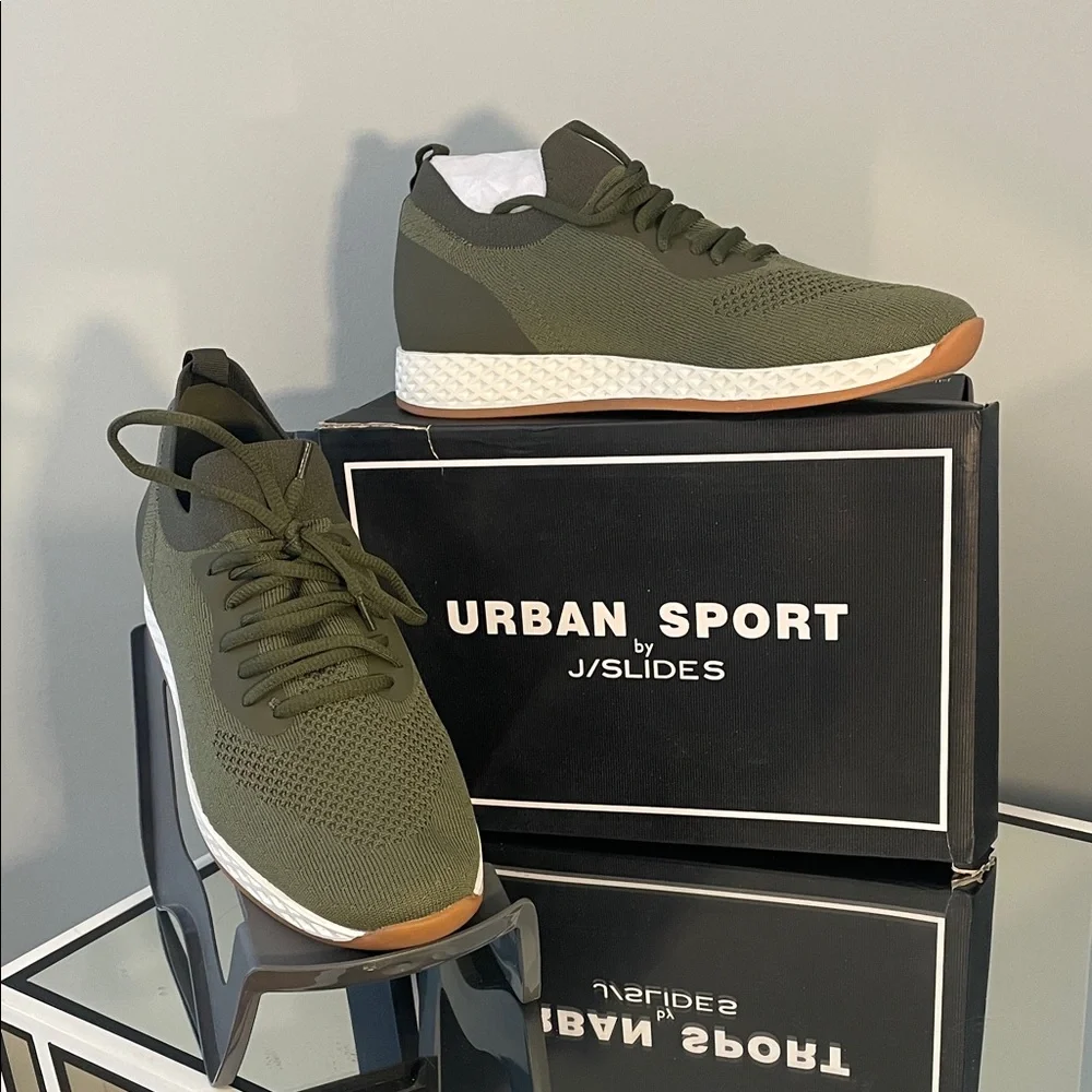 J SLIDES Olive Knit Sneakers women’s 12 new
